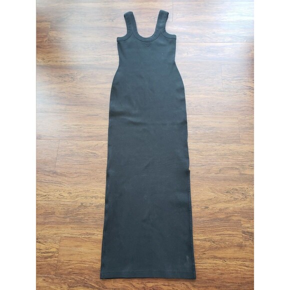 T by Alexander Wang Dresses & Skirts - Alexander Wang T Black Ribbed Stretch Knit Maxi Dress Size S Designer Streetwear